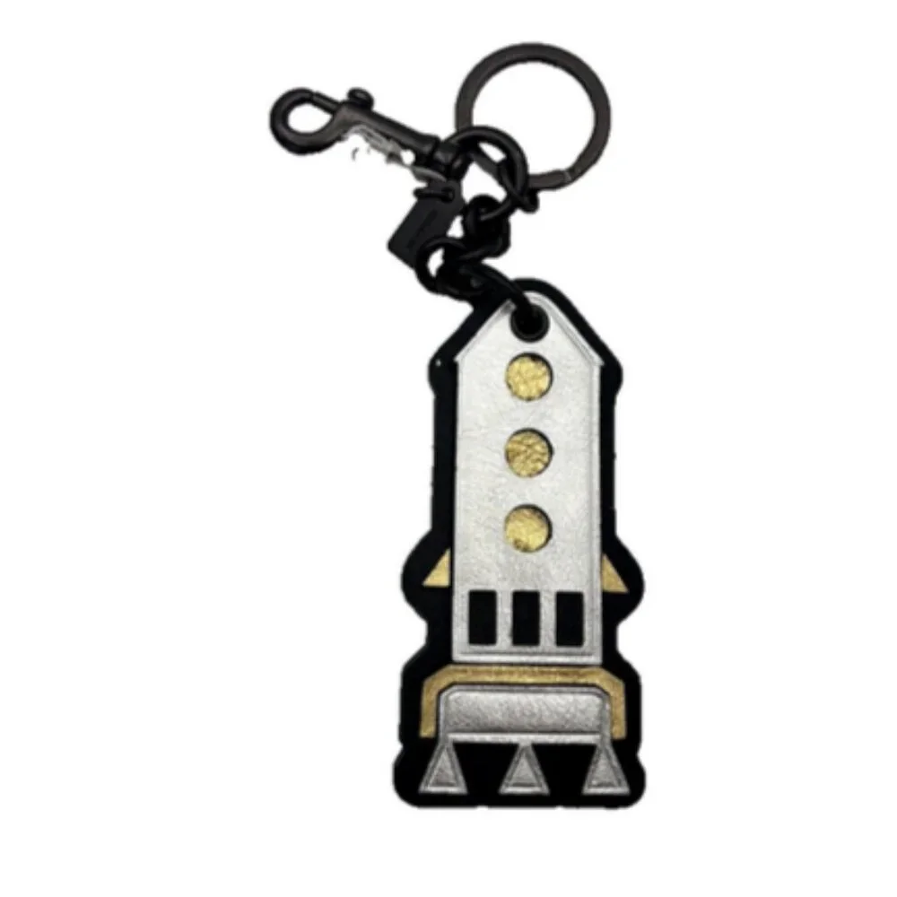 Coach NASA Rocket Shuttle Keychain Ring FOB Bag Charm